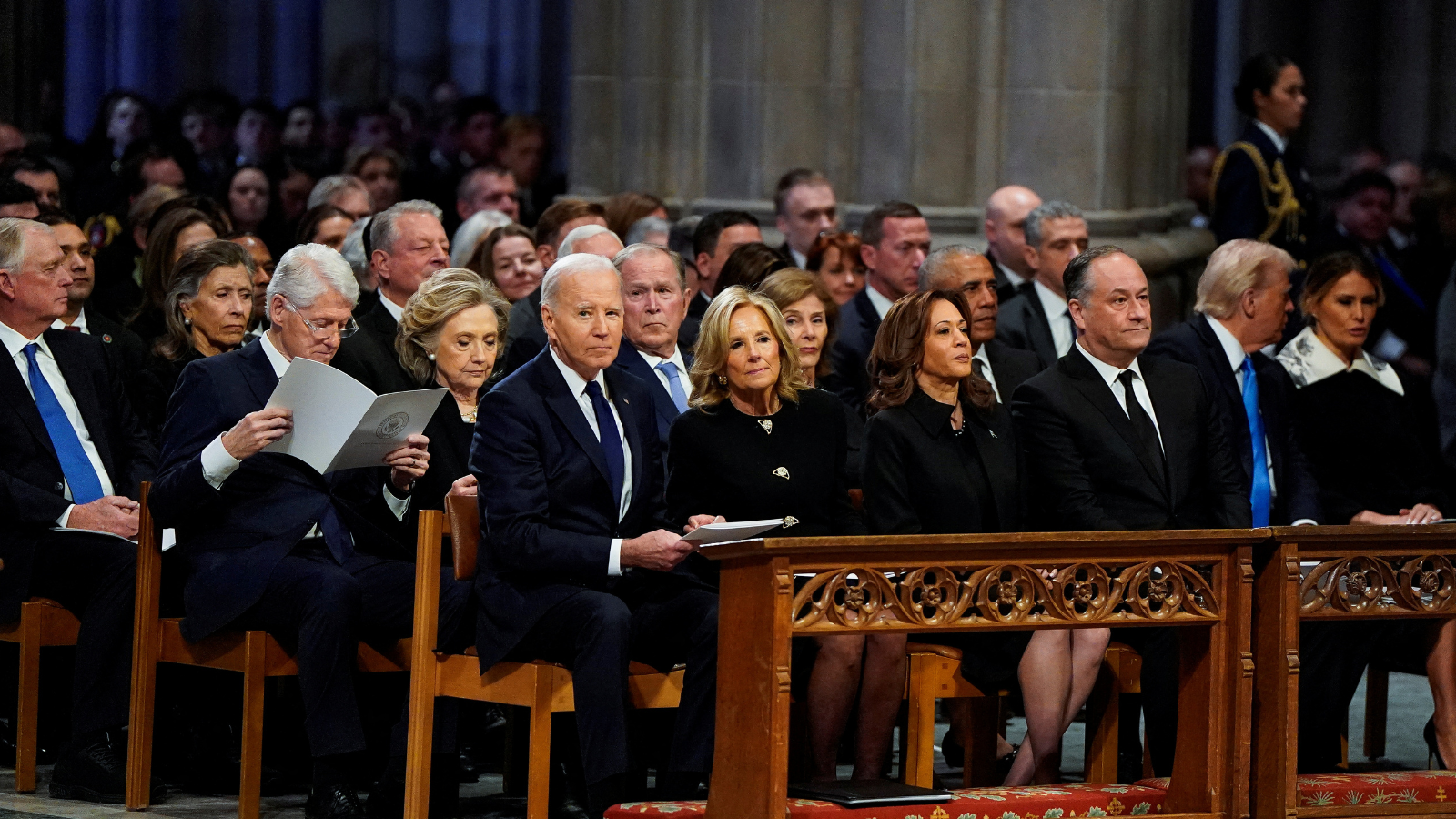 Trump pulls security clearances for Kamala Harris, Hillary Clinton